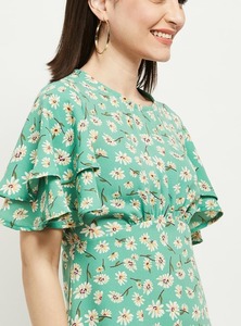 ชุดเดรสสั้นผ้าคอตตอนแบบสั้นสไตล์อินเดียชุดเดรสของขวัญงานแต่งงานแบบส่วนตัวสำหรับเจ้าสาวชุดเดรสลำลองพิมพ์ลายดอกไม้สำหรับใส่ในฤดูร้อนของขวัญสำหรับเธอ - Product Image 4