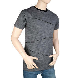เสื้อยืดคอกลมแขนสั้นผู้ชาย - สีเทา - Product Image 1