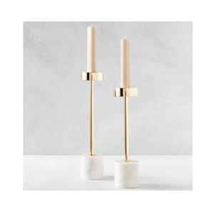 Base en marbre avec support en laiton bougeoir élégant bougeoir de luxe pour la décoration intérieure salon Table Accent - Product Image 1