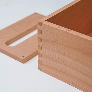 Boîte à mouchoirs multifonctionnelle en bois fabriquée à la main Design vintage vieilli pour salons modernes Restaurants Cuisines-HF CRAFTS - Product Image 5