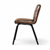 Chaise de salle à manger pliable en cuir véritable, légère, écologique, durable, avec structure en métal |   Restaurant Bistro Industriel Hôtelier