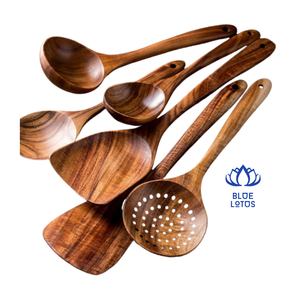ชุดช้อนไม้ขายดี - อุปกรณ์ทำครัวด้ามยาวสำหรับคน ตัก และอื่นๆ - รับผลิตแบบ OEM - Product Image 1