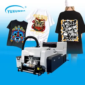 Impressão direta PET rolo filme transferência impressão camiseta máquina de impressão DTF com cabeçotes de impressão dupla Epson I3200