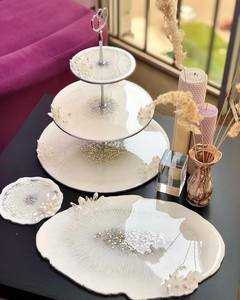 CAPTIVATION CONNEXE AFFICHAGE FAIT À LA MAIN DIY 3 Niveaux Forme Ronde Plateau De Fruits Époxy Moule Plateau De Thé Table Moule En Silicone pour Résine - Product Image 6