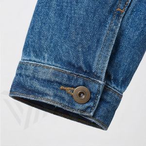 Nouvelle arrivée : Veste en jean légère pour homme, haute qualité, effet vieilli, manches longues, couleur personnalisée, jean délavé, hiver, devant - Product Image 6