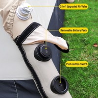 Tente de camping gonflable automatique à installation rapide, imperméable, résistante au vent, tente de camping familiale, grand espace avec pompe à air électrique