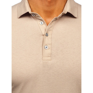 Polo de manga larga personalizado para hombre 100% algodón de secado rápido diseño bordado de talla grande polos de manga larga - Product Image 4