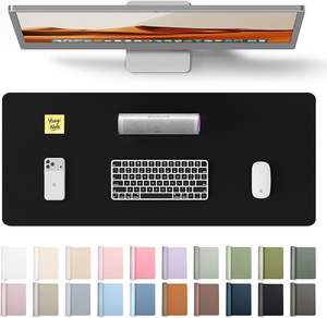 แผ่นรองโต๊ะทำงานหนัง PU ขนาดใหญ่ กันลื่น ป้องกันรอยขีดข่วน สำหรับวางแล็ปท็อป กันน้ำ ใช้เขียนได้ เหมาะสำหรับสำนักงานและบ้าน - Product Image 1