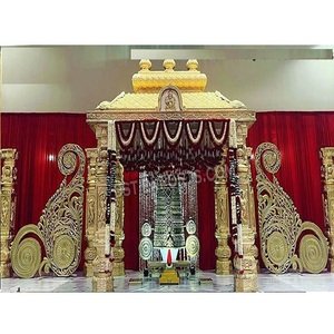 Mariage hindou tamilien Manavarai Mandap configuration grands mariages Style Temple Mandapam traditionnel Kalyana mariage décors australie - Product Image 1