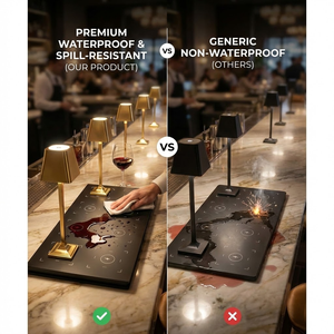 <span class=keywords><strong>Lampe</strong></span> de table <span class=keywords><strong>d</strong></span>'hôtel portable de luxe avec station de charge <span class=keywords><strong>sans</strong></span> <span class=keywords><strong>fil</strong></span>, capteur tactile, <span class=keywords><strong>LED</strong></span> <span class=keywords><strong>sans</strong></span> <span class=keywords><strong>fil</strong></span> <span class=keywords><strong>à</strong></span> intensité variable pour restaurant, café, bar - Product Image 4