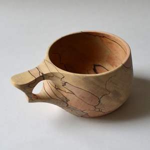 100% tasse en bois naturel pour bière et barware et dessus de table avec poignée tasse à bière tasse à café à boire à la main - Product Image 3