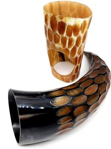 Corne à boire naturelle de style viking, sculpture animale nautique, attrayante, polie, de haute qualité, toucher réel, décoration de Noël - Product Image 6