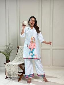 Kurti con Estampado de Figura Vetican con Plazo, Atuendo Elegante y Versátil para Mujer, Ideal para Oficina, Fiestas, Bodas y Festivales - Product Image 5