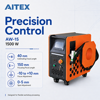Machine de soudage au laser à fibre portative refroidie par air 1500W, soudeuse au laser industrielle 5-en-1 pour le soudage, la découpe et le nettoyage AW-15