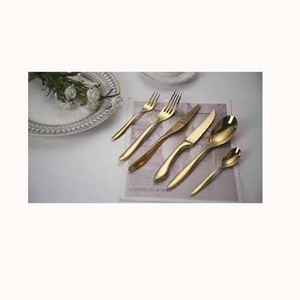 Cubiertos de plata de acero inoxidable de estilo vintage con mango de forma clavada Cubiertos occidentales elegantes para bodas y ocasiones especiales - Product Image 2