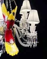 Lustre Bakarat en cristal, luminaire décoratif en forme de perroquet pour club-house et hall