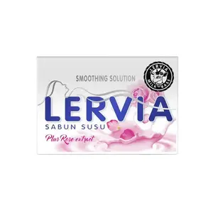 批发Lervia Bar牛奶皂90克玫瑰变种浴卫生肥皂纸箱包装来自印度尼西亚