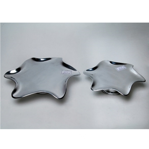 Ensemble de supports de plaque à gâteau en métal de haute qualité prix économique poli miroir de forme ronde pour mariage et anniversaire - Product Image 4