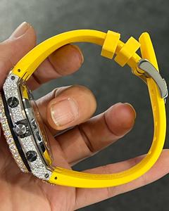 Reloj de pulsera mecánico de lujo para hombre con Iced VVS Moissanite Diamond banda de acero inoxidable estilo Hip Hop correa de silicona moderna - Product Image 2