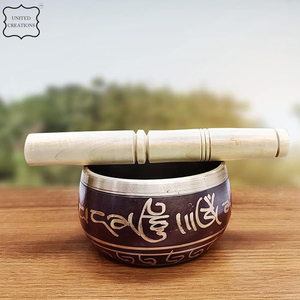 Venta al por mayor tibetano bronce Metal cuenco Chakra alquimia terapia de sonido meditación grabado con láser - Product Image 4