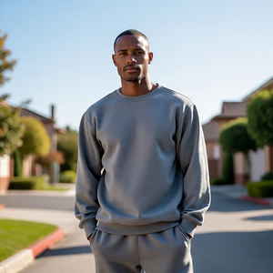 Men Breathable Heavy Fabric 400GSM Pullover Sweat Shirts Mens Windproof Oversize Long Sleeve Casual Sweatshirts Men's - Product Image 6