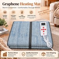 Tapis chauffant en graphène pour salon, chambre, hôtel, espace pour animaux, tapis chauffant électrique pliable 220V CE