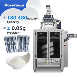 Automatic Multi Track Cocoa Powder Filling and Packing Machine 6 Line 8 Line Vertical Chocolate Powder Sachet Packaging Machine