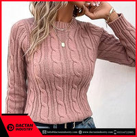 Pull en tricot ample pour femme, qualité supérieure, décontracté, automne-hiver, respirant, col en V, couleurs personnalisées, vente en gros