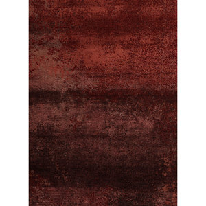 Kavi Hand Knotted Wool & Bamboo <b>Silk</b> Rug Afterglow Collection <b>Red</b> & Orange Abstract Pattern for Home Use Esk-381 - Product Image 3