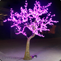außenbereich IP65 wasserdicht weihnachten dekorative LED-gartenbeleuchtung rosa kirschblütenbaum künstlich beleuchteter baum