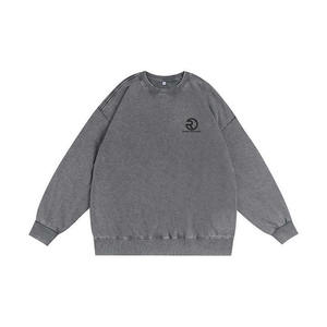 Respirant lourd 360gsm 100% coton dégradé col rond sweat lavage à l'acide pull surdimensionné sweat bas prix - Product Image 4