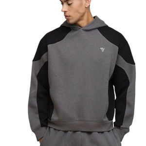 Conjunto de chándal de bloque de color de dos tonos para hombre Jersey premium y pantalones de Jogger para ropa informal cómoda - Product Image 4