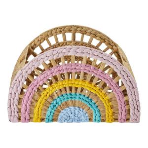 Panier de rangement en jacinthe d'eau arc-en-ciel, panier de rangement fait à la main, vente en gros, écologique, fabriqué au Vietnam - Product Image 2