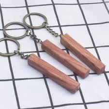 Porte-clés en bois gravé au laser personnalisé, rectangle, métal, bois, bambou, écologique, objets de décoration intérieure - Product Image 2