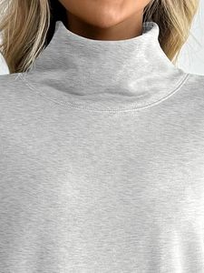 Sweat-shirt à manches longues pour femmes oversize loose fit design moderne trendy winter fashion outerwear - Product Image 5