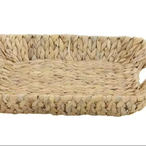 Artículo popular Rectángulo único Jacinto de agua Bandeja tejida a mano Vietnam Venta al por mayor Organizador de oficina Manijas convenientes Características de almacenamiento - Product Image 5