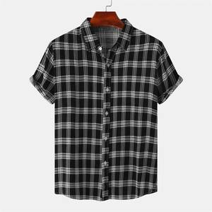 Chemise d'été pour homme, nouvelle conception, simple, couleur unie, en toile de coton/élasthanne respirante, style gothique, manches longues - Product Image 2