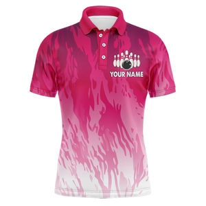 Light Weight OEM Service Best Wholesale Printed Waterproof Quick Dry Custom 100% Polyester <b>Bowling</b> Team Polo <b>Shirt</b> for Men - Product Image 1