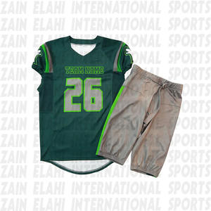 Uniforme de football américain fabriqué en gros de qualité supérieure coupe confortable imprimé par sublimation maillot et ensembles courts de football américain - Product Image 2