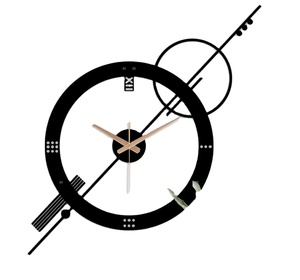 Độc Đáo Hình Học Đồng Hồ Cho Tường Tuyệt Vời Tổng Quá Khcỡ Đồng Hồ Thế Kỷ Hiện Đại Đồng Hồ Treo Tường Đồng Hồ Hiện Đại Kim Loại Độc Đáo - Product Image 1