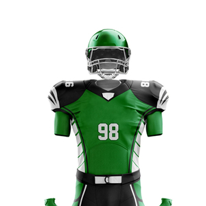 Maillots et uniformes de football américain personnalisés pour adultes – Tenues d'entraînement premium à manches courtes 100 % polyester, séchage rapide, protection UV - Product Image 5