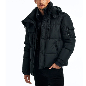 Blouson matelassé streetwear pour homme, couleurs et logo personnalisables, col montant, à capuche, hiver, imperméable, respirant, vente en gros - Product Image 4