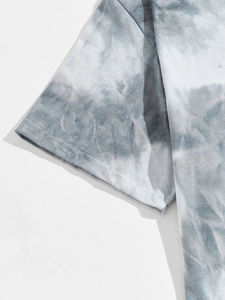 OEM hombres 100% algodón patrón abstracto Streetwear Tie Dye camisetas de gran tamaño Tie Dye camisa - Product Image 3