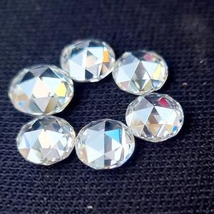 Hermoso corte de Rosa 5 piezas de diamante de moissanita de corte de Rosa Blanca de 8 MM - Product Image 1