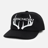 Casquette de baseball noire brodée 5 panneaux style Dad Hat à visière plate avec logo personnalisé pour streetwear décontracté