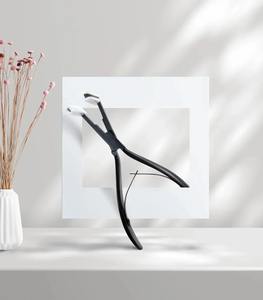 Pince à extensions de cheveux Pro Tape, acier inoxydable, outils multifonctionnels pour cheveux, design ergonomique, forme de pont de 4,5 cm - Product Image 5