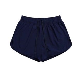 Shorts de sport pour hommes en maille ample décontractée à taille mi-haute, en satin uni, 100 % polyester, séchage rapide, vente en gros personnalisée - Product Image 4