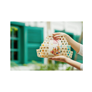 CONTENEDOR DE DECORACIÓN DE REGALO DE BAMBÚ DE VACACIONES DE VIETNAM TET CESTA DE ALMACENAMIENTO DE BAMBÚ DE ALTA CALIDAD FORMA Y TAMAÑO PERSONALIZADOS - Product Image 4