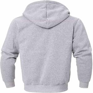 เสื้อฮู้ดผู้ชายสะพายไหล่แบบหนาของผู้ชายเสื้อสวมหัวผ้าฟลีซผ้าฝ้ายโอเวอร์ไซส์ดีไซน์เรียบไม่มีฮู้ดสีพื้น - Product Image 2