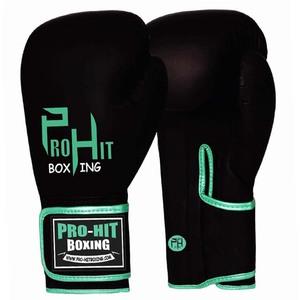 Vêtements de sport avec poignées Gants de boxe super noirs en cuir véritable de qualité supérieure Gants d'entraînement professionnels les plus vendus - Product Image 6